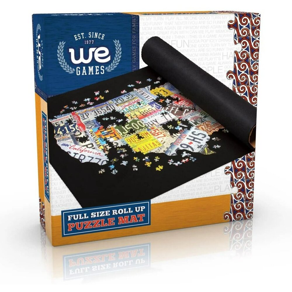 TDC Games Roll Up Jigsaw Puzzle Felt Mat & Folding Carboard Tube - 36 in